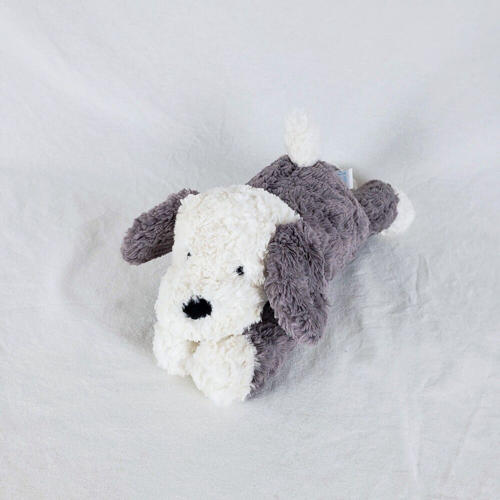 Jellycat Tumblie Sheepdog Stuffed Animal 13" Gray White Dog